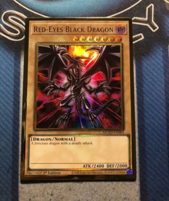 *** RED-EYES BLACK DRAGON *** ALTERNATE ART  1ST EDITION GOLD RARE (MINT) YUGIOH