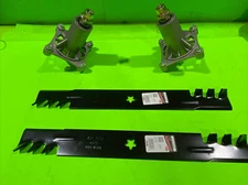 CRAFTSMAN 42" DECK 134149 GATOR BLADES & 187292 MANDRELS, FITS POULAN, HUSQVARNA