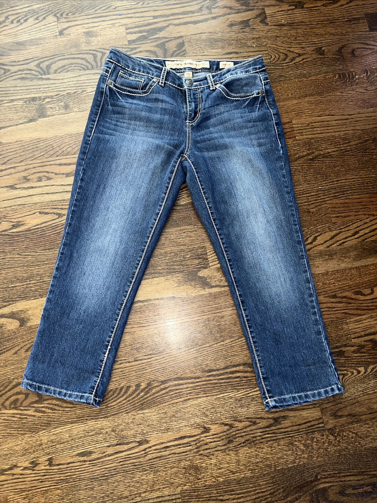 Nine West Vintage America Mid-Rise Cropped Jeans Women's Size 8 Waist 32 - View 2