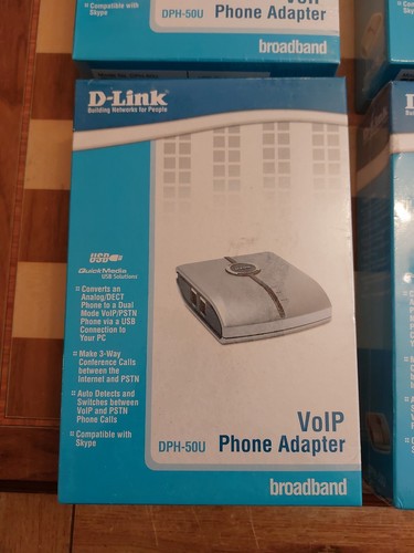 Joblot Bundle 4 x D-Link DPH-50U adaptateur téléphone haut débit système téléphonique VIOP NEUF DANS SA BOÎTE - Photo 2/8