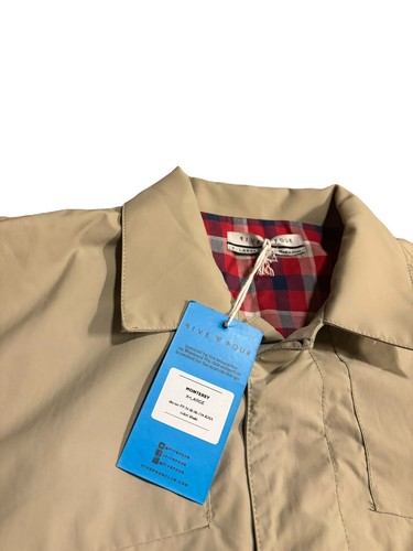 NWT Five Four Lined Tan Jacket Monterey Weekend Fix Size XL Shacket Button Up - Picture 2 of 5