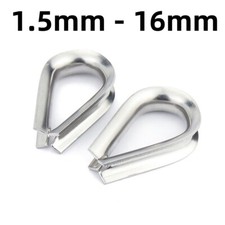 1.5mm - 16mm Wire Cable Rope Thimbles 304 Sta...