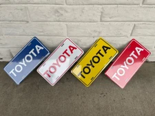 Vintage Inspired Toyota Retro Aluminum License Plate