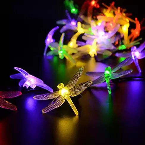 Solar Powered DragonFly LED Light String - Picture 3 of 9