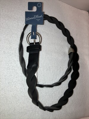 Women s Universal Thread Belt, 42 in Long, 1 in Wide, Black, L, Non Leather