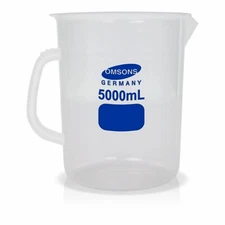 Omsons Glassware| Measuring Jugs| Euro Design(PP)| Capacity 5000ml| Pack of 4|