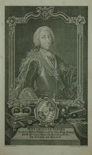 Portrait half Figure En Face IN Architektonischem Frame, Down With Schriftsockel