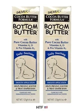 2x Palmer's Bottom Butter Cocoa Butter Formula 4.4 oz For Diaper Rash, Soothe
