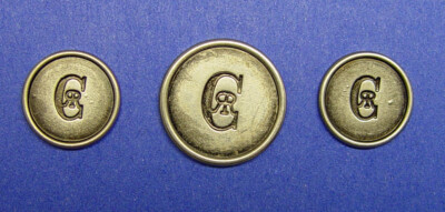 NINO CERRUTI replacement buttons 3 Dark Silver Tone metal jacket, good used cond