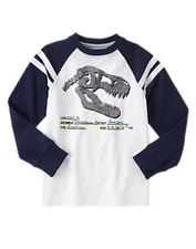 NWT Gymboree T-Rex Tyrannosaurus Rex Dinosaur Dino Long Sleeves Tees Shirt 8 10