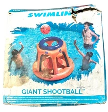 Swimline Giant Shootball Basketball Hoop Game Vinyl Pool Water Toy 48” New