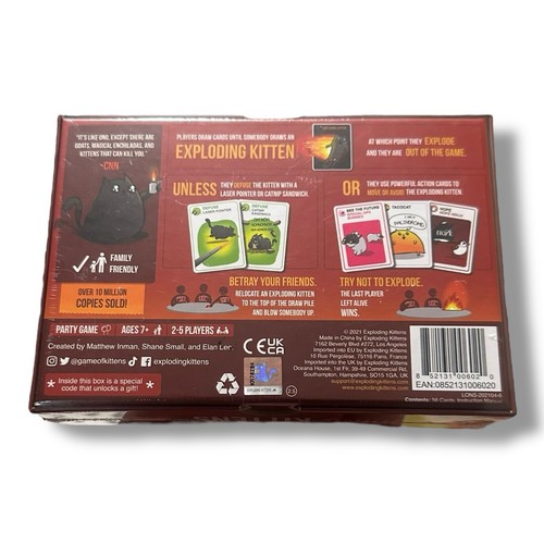 Exploding Kittens Original Edition - 2-5 Players - Ages 7+ - 15 Minutes to Play - Picture 2 of 11
