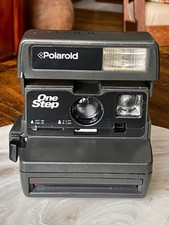 Vintage Polaroid One Step Close Up 600 Film Instant Camera With Strap - UNTESTED