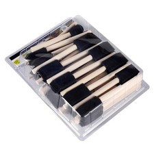 50 Pack 0.52 Different Size Assorted Foam Brush Set Wood Handle Paint Brush Se