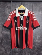 Vintage 2012 AC Milan Home Soccer Jersey Adidas Italy Blokecore Football