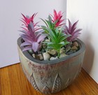 Set of 6 (3 colors each 2) Artificial Succulents Focking Plants Home Garden Deco