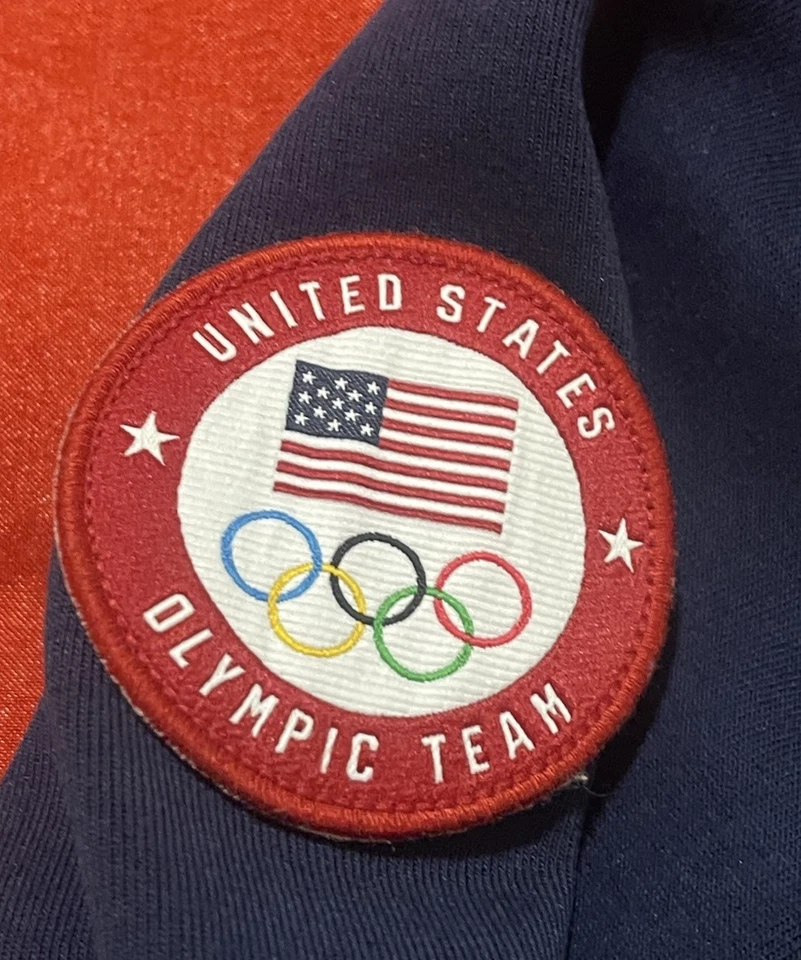 Polo Ralph Lauren Hombres L Azul Marino Equipo Olímpico EE. UU. 2018 Chaqueta de Pista Cremallera Sudadera con Capucha Foto 4 de 4