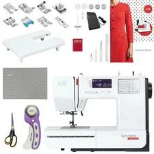 Bernette B38 Affordable Sewing Machine - $200 Worth Quilting Bundle