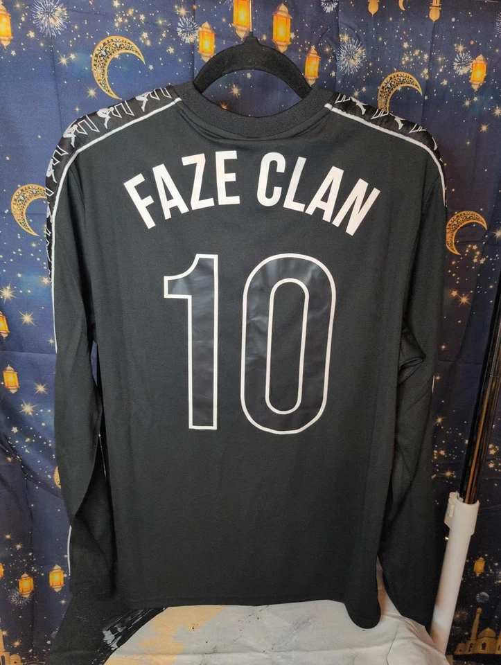 Kappa x FaZe Clan Long Sleeve Shirt - Large - Black and White Foto 2 de 4