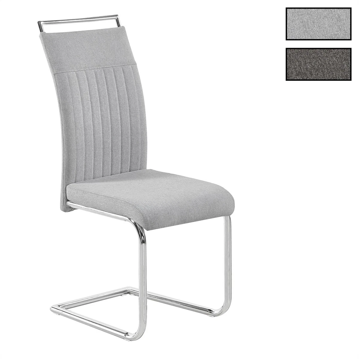 Esszimmerstuhl 4er Set Küchenstuhl Schwingstuhl Stoffbezug Freischwinger Design