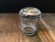 Vintage France Le Parfait Glass Canning Storage Jar w/etched strawberries on top