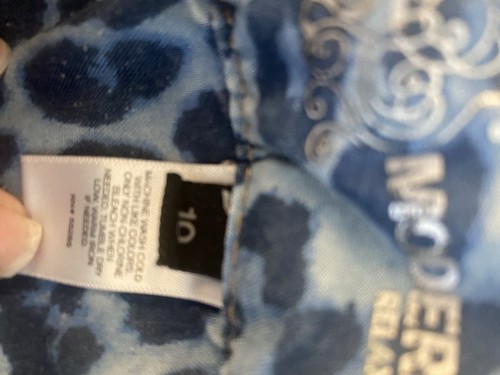 Express Modern Boyfriend Relaxed Fit Low Rise Blue Jeans Womens Size 10 distress - Picture 10 of 18