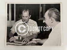 Cleveland Indians Al Lopez Playing Dominoes United Press Association Photo 1954
