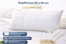 GOLDWOLKE Kopfkissen individualisierbar HeiQ Pure-Ausrüstung 3 Einlegerkonzept