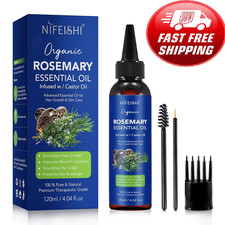 Organic Rosemary Essential Oil for Hair Growth  Skin Care, 100 Pure  Natural