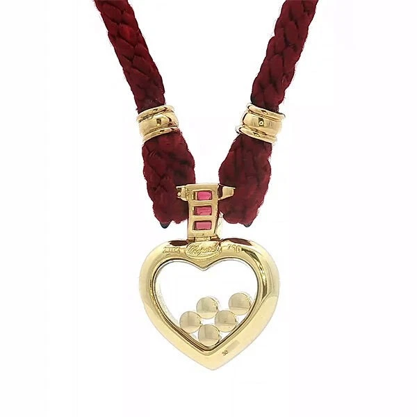 Chopard Happy Diamond Necklace Diamond Ruby K18YG P0044558 - Image 2 of 4
