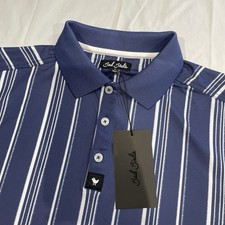 Bad Birdie Polo Shirt Blue Rigid Winning Streak Golf Mens Medium