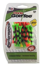 Pride Performance 2.75" Striped Fruit Mix Plastic Golf Tee, 25 Count