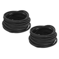 Faux Leather Cord Suede Cord, 5.5 Yards 2.6mm String, Black, 2 Pack