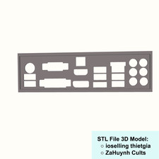 Gigabyte GA-F2A85X-UP4 IO Backplate, 3D Printed Shield