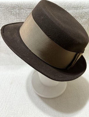 Vtg. MCM Champ  Feel The Felt  Kasmir Finish-Brown Fedora Hat-SZ. 7