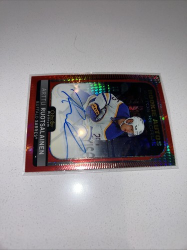 Arttu Ruotsalainen 2022-23 O-Pee-Chee Platinum Rookie Auto #R-AR Red Prism 20/60 - Picture 2 of 14