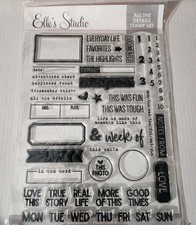 New Elle's Studio ALL THE DETAILS Clear Stamp Set