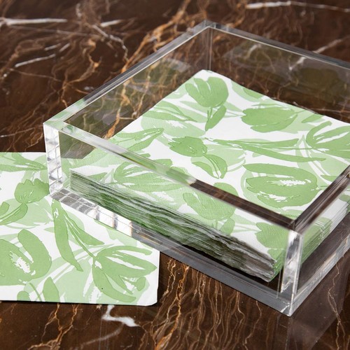 Acrylic Luncheon Napkin Holder,Decorative Napkin Tray for Dining Table and Ki...