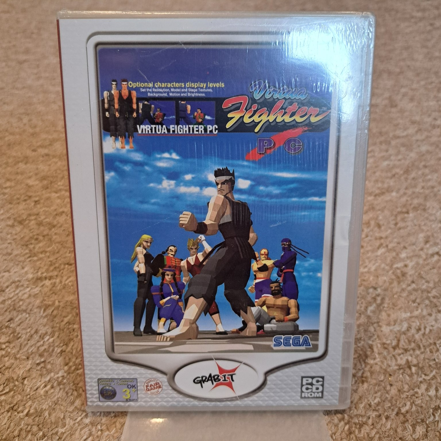 SEGA Virtua Fighter PC CD-ROM Grab It Edition Windows XP 2000 Compatible NEW