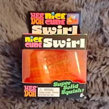 Authentic NeeDoh Nice Cube Swirl Orange