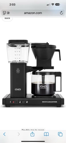 Technivorm Moccamaster KBGV 53948 Matte Black Coffee Maker Brewer
