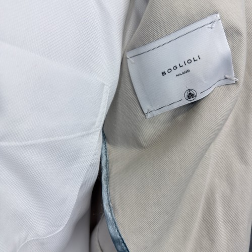 Boglioli Beige Cotton Patch Pocket Unstructured 2 Button Lapel Jacket 46IT 36US - Picture 5 of 12