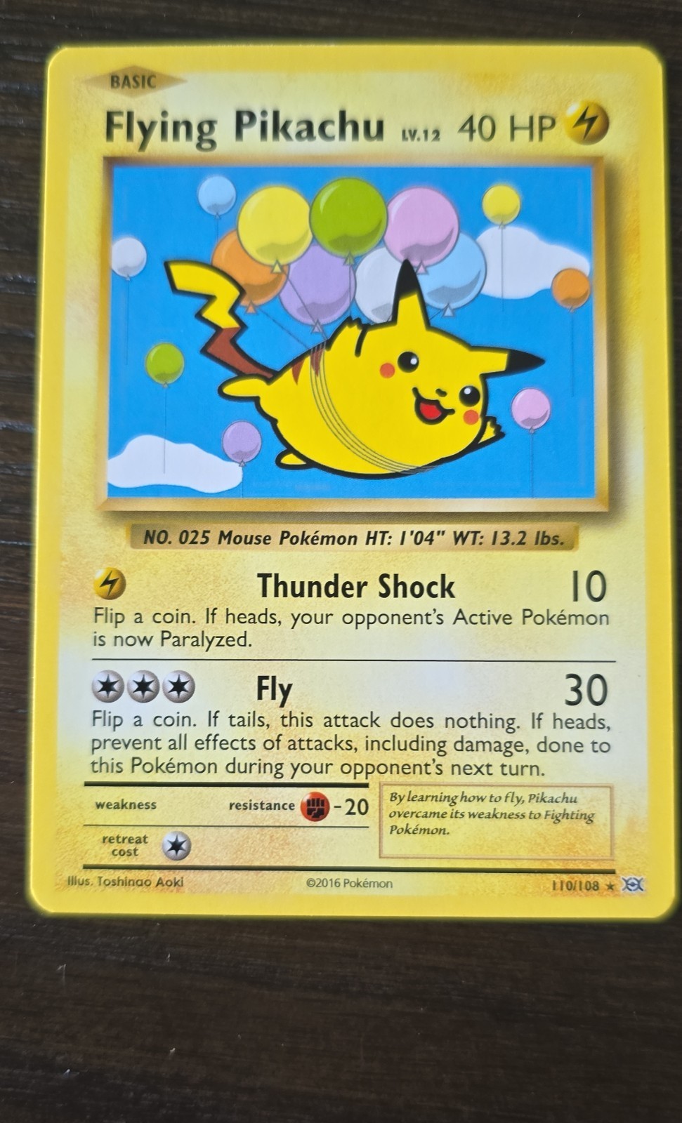 Flying Pikachu 110/108 Evolutions Regular