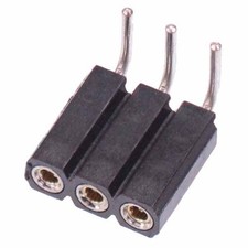 10 x 3 Pin SIL Turned Pin Right Angle Socket Connector 2.54mm