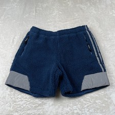 Adidas Blondey Mccoy Sherpa Trefoil Shorts Mens Large Blue Reflective GS9266