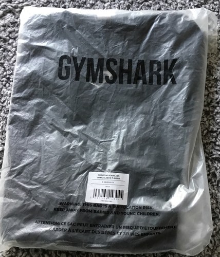 Gymshark Shadow Seamless Long Sleeve T-shirt MUSCLE FIT ( Small ) BLACK - Picture 9 of 10