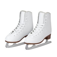 Figure Ice Skates for Beginners - White Comfortable Leather Ice Skates for Wo...