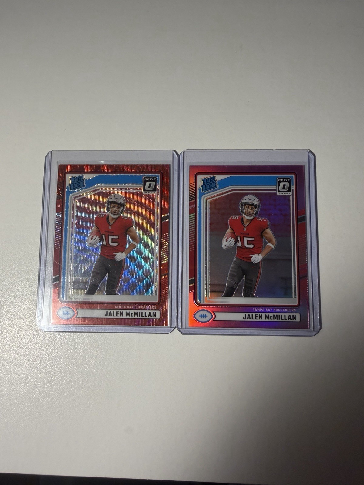 Jalen McMillan Panini Donruss #388 Optic Preview-Red Wave