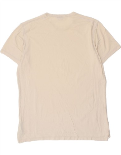 MASSIMO DUTTI Mens T-Shirt Top Large Off White Cotton BS11 - 第 2/3 張圖片