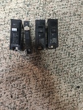 LOT OF 4 15 AMP 120/240V Single Pole BREAKERS